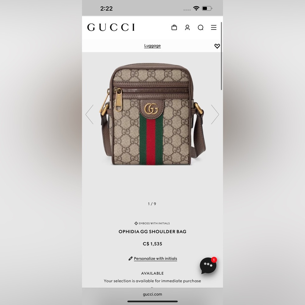 Gucci Ophidia GG Shoulder Bag